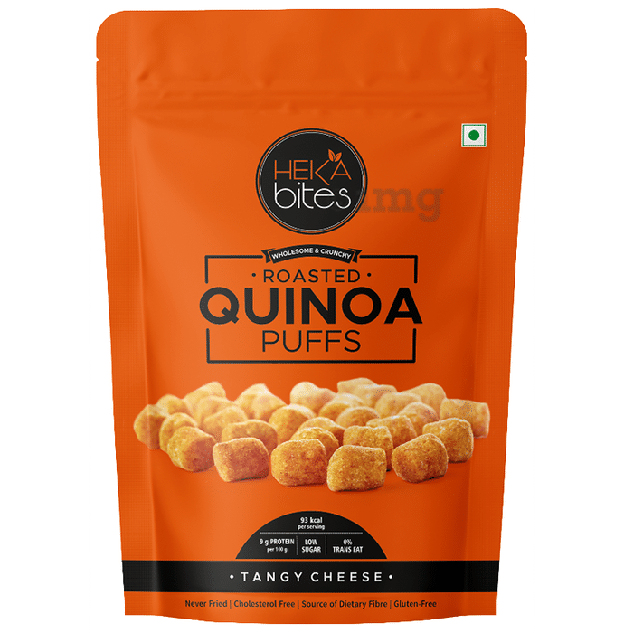 Heka Bites Roasted Quinoa Puffs (40gm Each) Tangy Cheese
