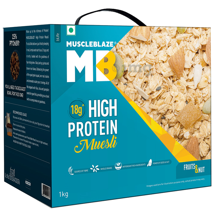 MuscleBlaze MB 18g High Protein Muesli Fruits & Nut