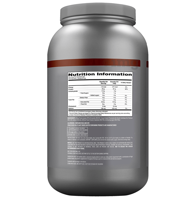Isopure Low Carb 100% Whey Protein Isolate Dutch Chocolate ...