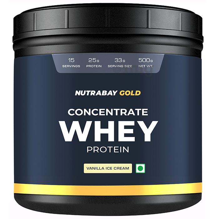 Nutrabay Gold Concentrate Whey Protein Powder Vanilla Icecream