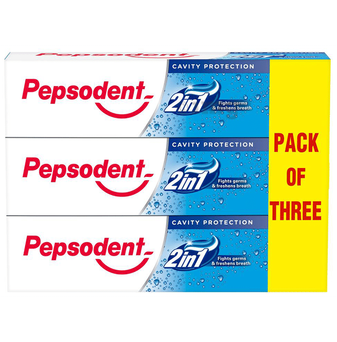Pepsodent 2in1 Cavity Protection Toothpaste (150gm Each)