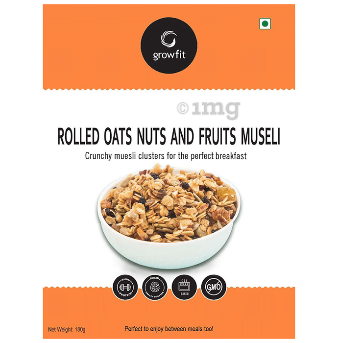 Growfit Rolled Oats Nuts and Fruits Muesli