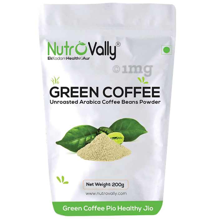 Nutrovally Unroasted Green Coffee Beans Powder for Weight Management