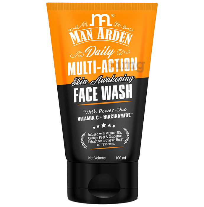 Man Arden Daily Multi-Action Skin Awakening & Brightening Vitamin C + Niacinamide Face Wash