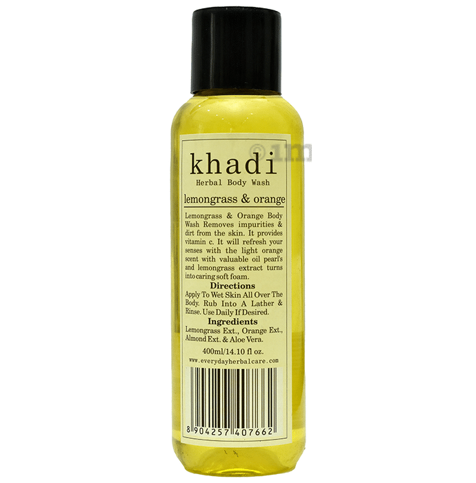 Khadi Herbal Body Wash Orange and Lemongrass