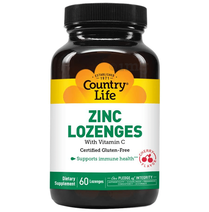 Country Life Zinc Lozenges with Vitamin C Cherry