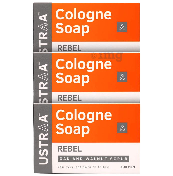 Ustraa Rebel Oak and Walnut Scrub Cologne Soap for Men (125gm Each)