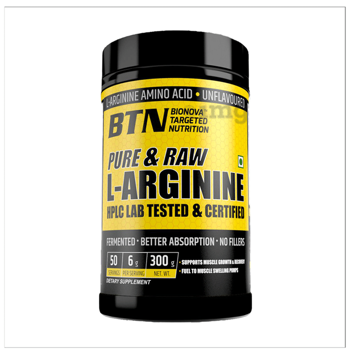 BTN Pure & Raw L- Arginine HPLC Tested & Certified Powder