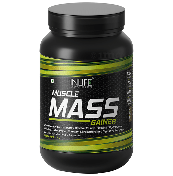 Inlife Muscle Mass Gainer Protein Powder with Whey Protein Chocolate