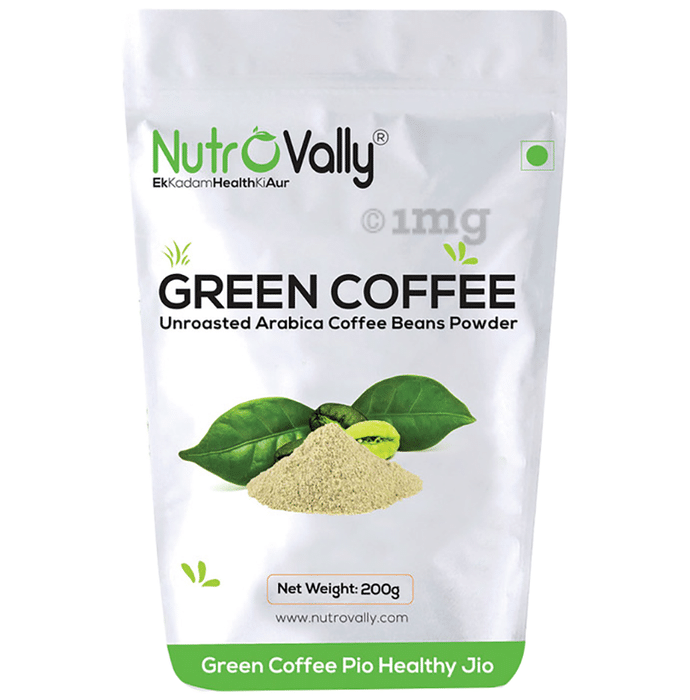 Nutrovally Unroasted Green Coffee Beans Powder for Weight Management