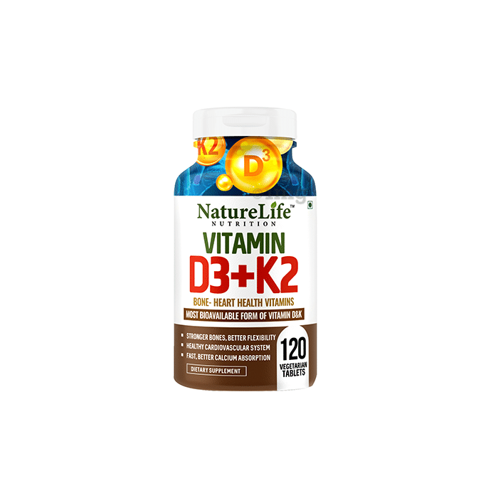 Nature Life Nutrition Vitamin D3+K2 Vegetarian Tablet