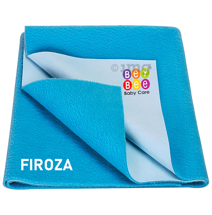 Bey Bee Waterproof Baby Bed Protector Dry Sheet for New Born Babies (70cm X 50cm) Small Firoza