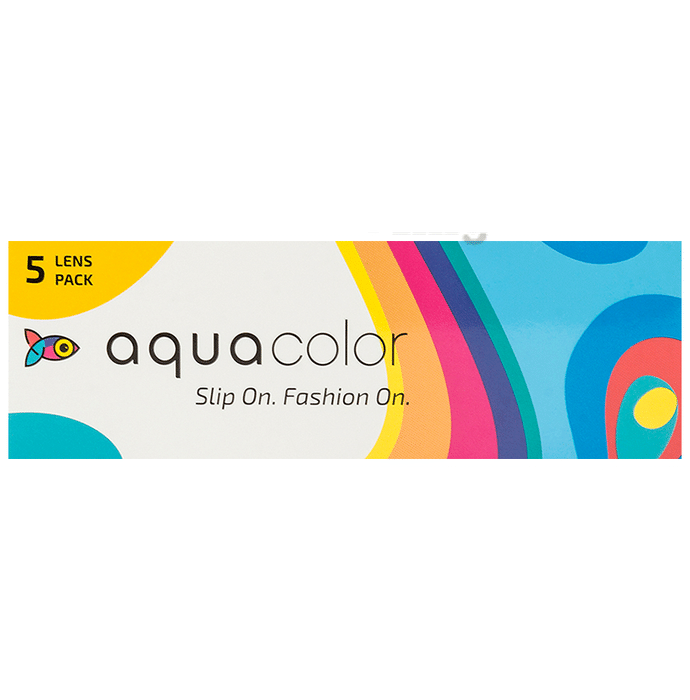 Aquacolor Daily Disposable Colored Contact Lens with UV Protection Optical Power -4.5 Icy Blue