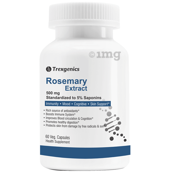 Trexgenics Rosemary Extract 500mg Veg. Capsules
