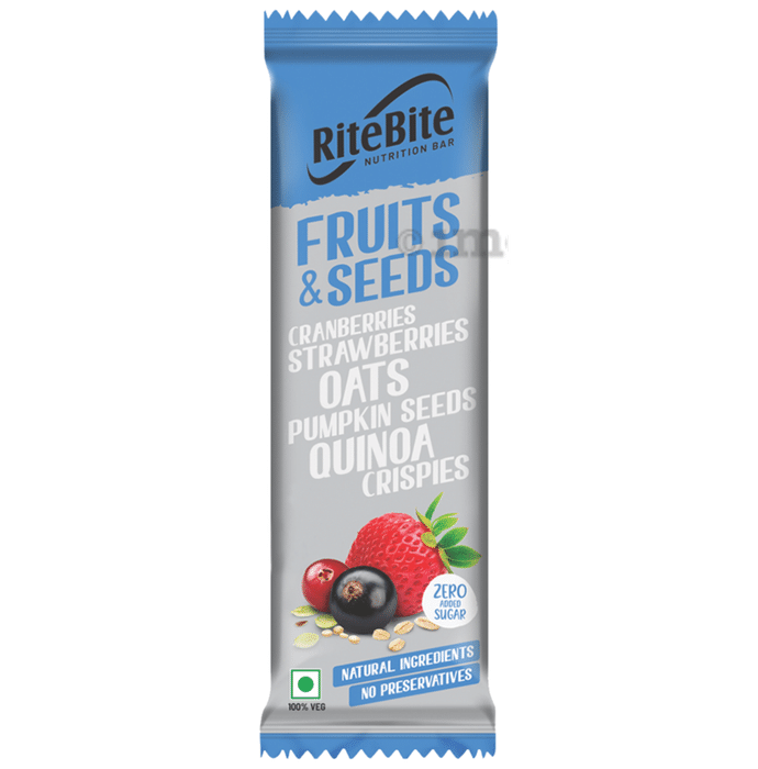 RiteBite with Protein, Calcium & Vitamins | Flavour Bar Fruit and Seeds