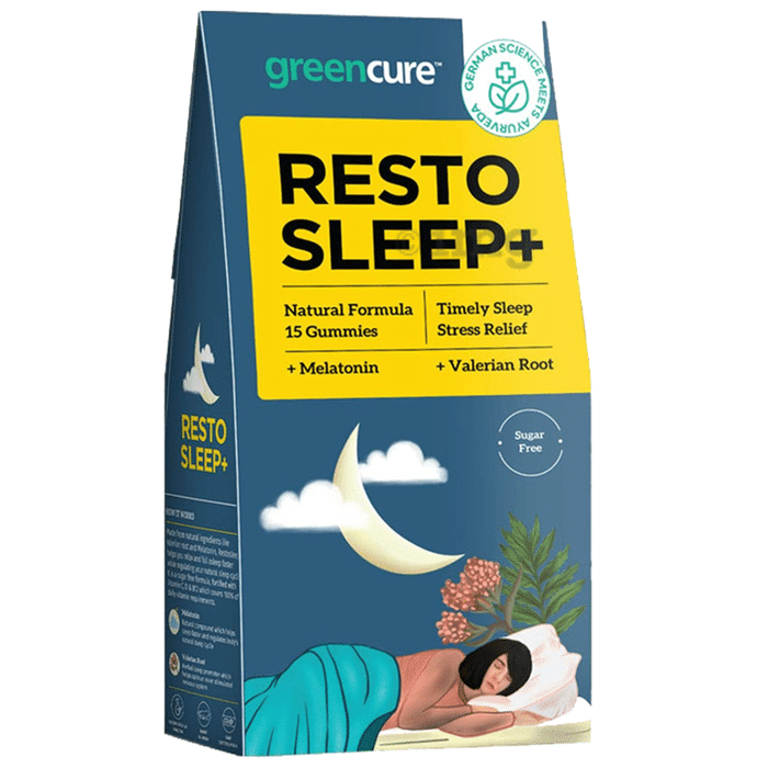Green Cure Resto Sleep+ Gummies Berry Sugar Free