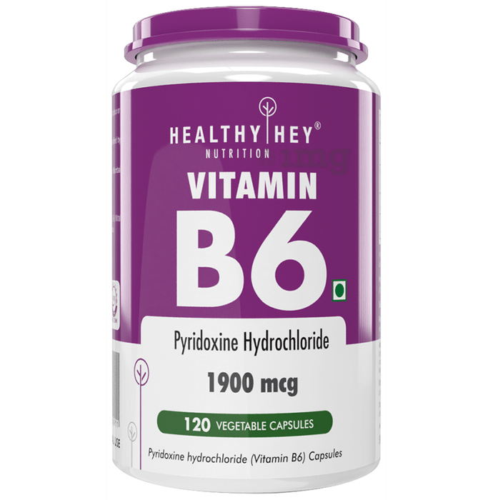 HealthyHey Nutrition Vitamin B6 Vegetable Capsule Buy bottle of 120