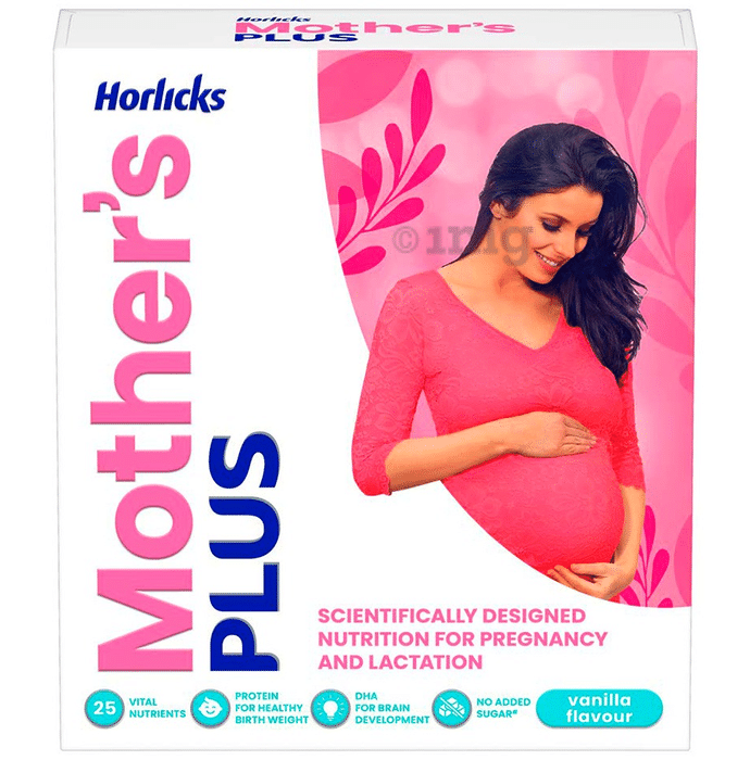 Horlicks Mother's Plus Nutrition for Pregnancy & Lactation | Flavour Vanilla