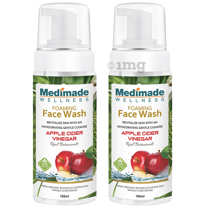 Medimade Wellness Apple Cider Vinegar Foaming Face Wash (160ml Each)