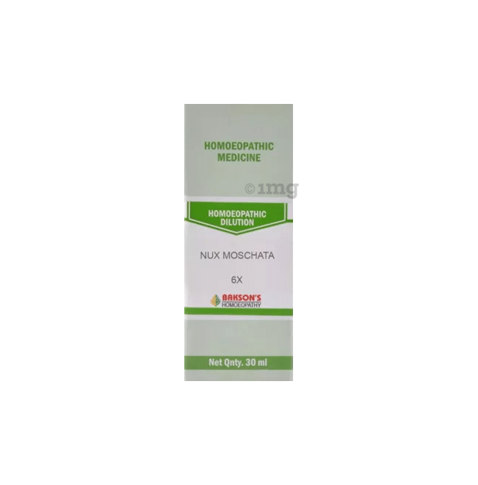 Bakson's Homeopathy Nux Moschata Dilution 6X
