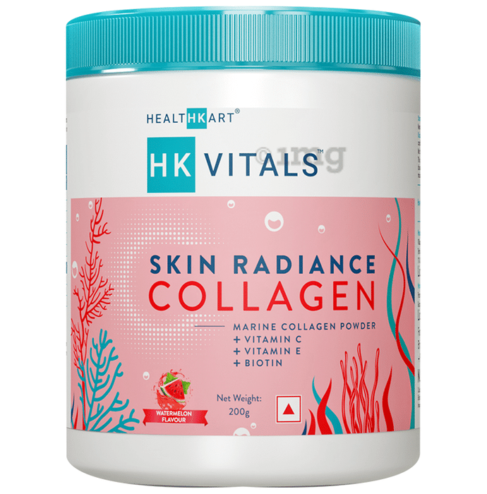 Healthkart HK Vitals Skin Radiance Skin Collagen | Powder with Vitamin C, E & Biotin | Watermelon