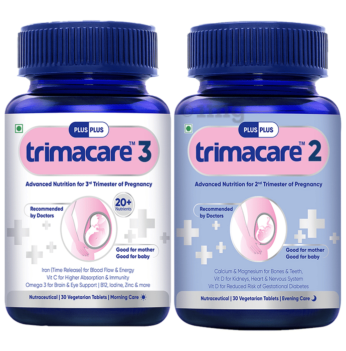 PlusPlus Trimacare 3 Prenatal MultiVitamins for Pregnancy (30 Each