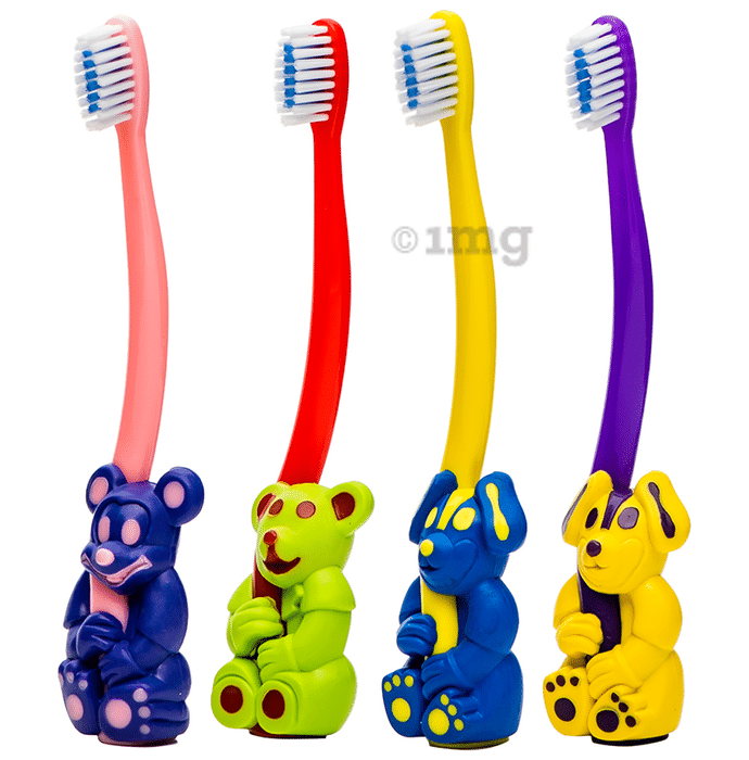 Buddsbuddy Animal Shaped Ola Kids Soft Bristles Tooth Brush 2yrs+ Multicolor