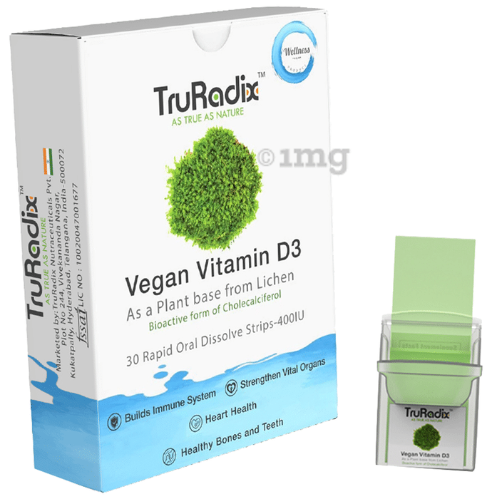 TruRadix Vegan Vitamin D3 Rapid Oral Dissolve Strip