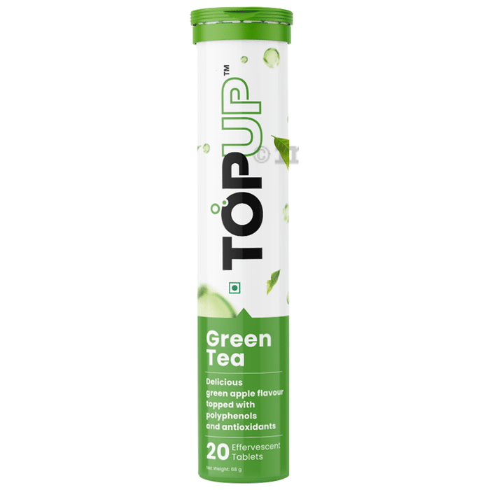 TopUp Green Tea Effervescent Tablet Delicious Green Apple