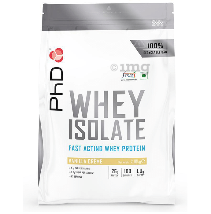 PHD Whey Isolate Fast Acting Whey Protein Powder Vanilla Creme