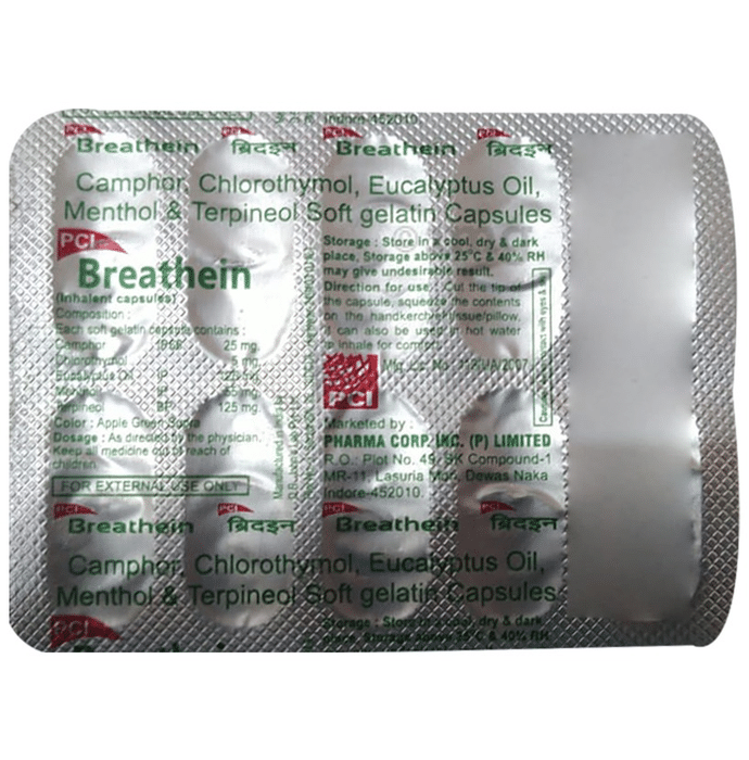 PCI Breathein Inhalent Soft Gelatin Capsule