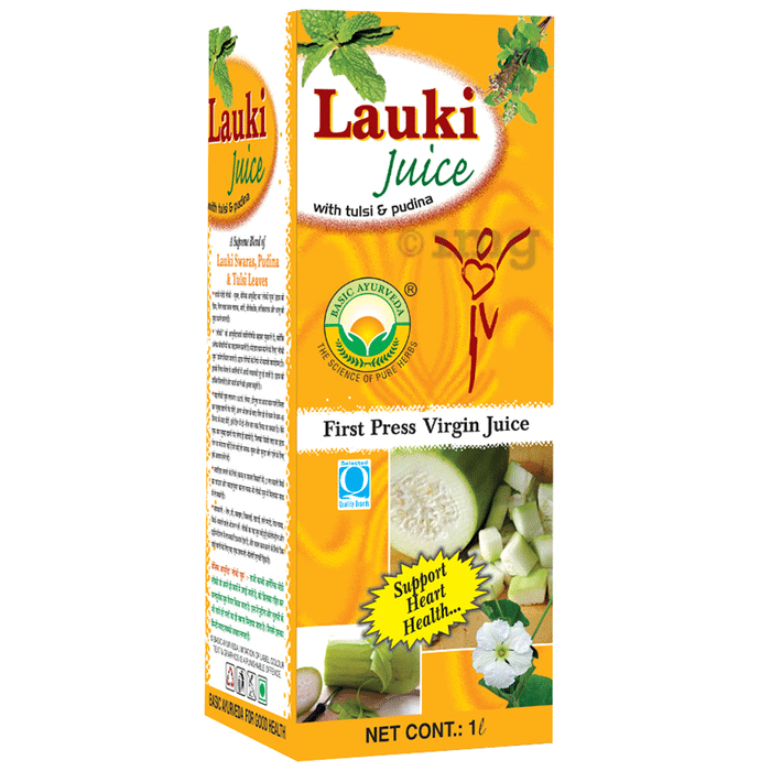 Basic Ayurveda Lauki Juice with Tulsi & Pudina | Supports Weight Management & Heart Health