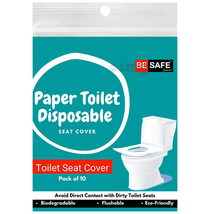 Be Safe Forever Disposable Paper Toilet Seat Cover (10 Each) Blue