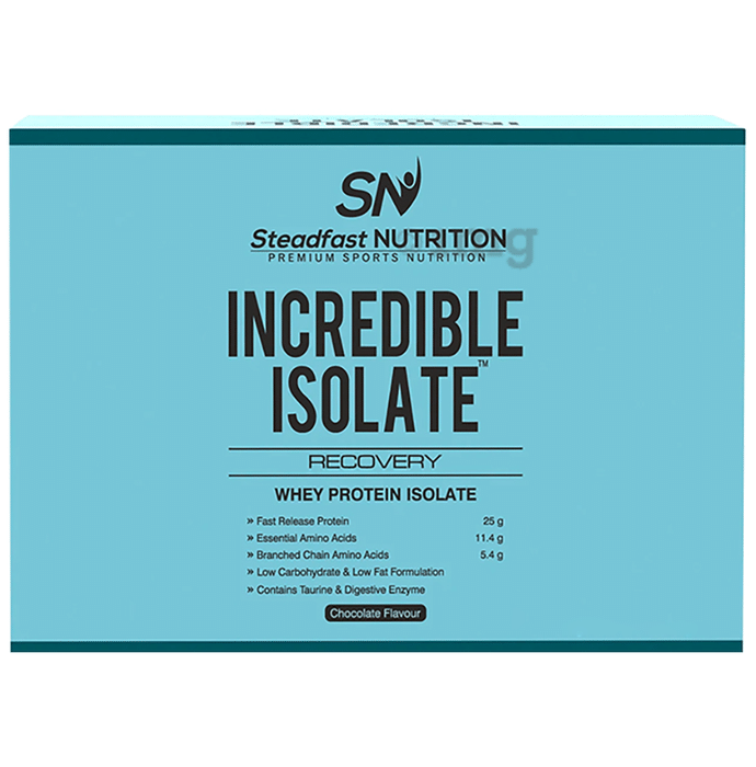 Steadfast Nutrition Incredible Isolate Recovery Whey Protein Isolate Sachet (30gm Each) Chocolate