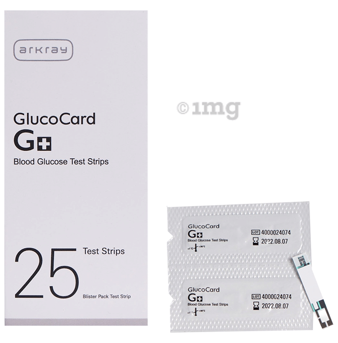 Arkray 93GS998 25 Glucocard G+ Blood Glucose Test Strip (Only Strips)