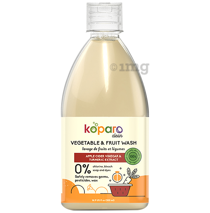 Koparo Vegetable & Fruit Wash (500ml Each) Apple Cider Vinegar and Turmeric Extract