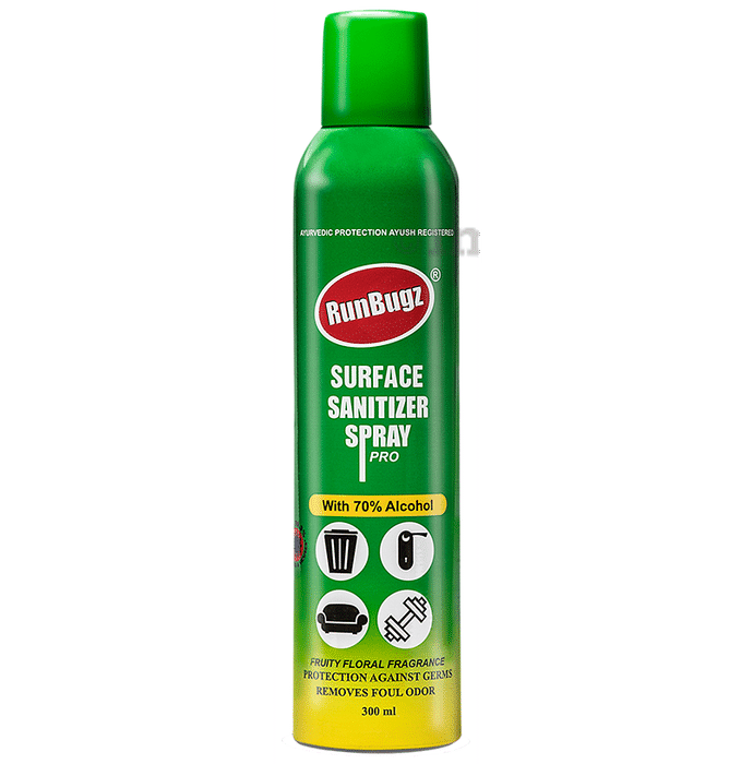 Runbugz Surface Sanitizer Spray Pro with 70% Alcohol