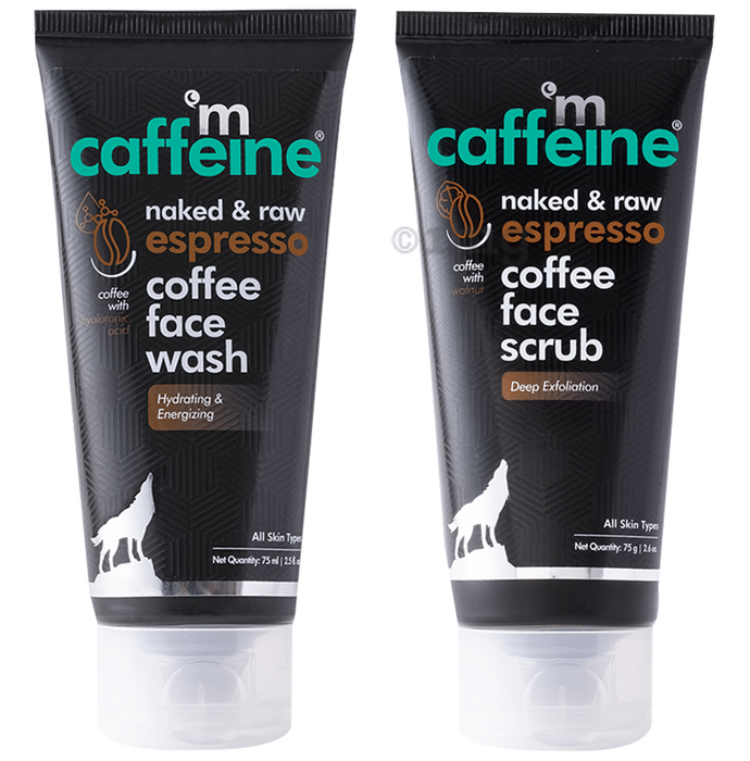 mCaffeine Combo Pack of Coffee Face Wash (75ml) & Espresso Face Scrub (75gm)