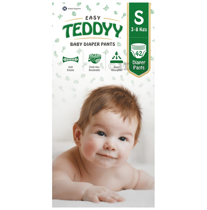 Teddyy Easy Baby Diaper Pants with Soft Elastic | Size Small