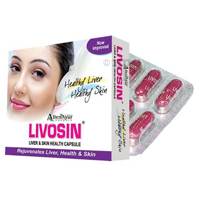 Dr. Sarkar's Allen Ayur Herbals Livosin Liver & Skin Health Capsule (20 Each)