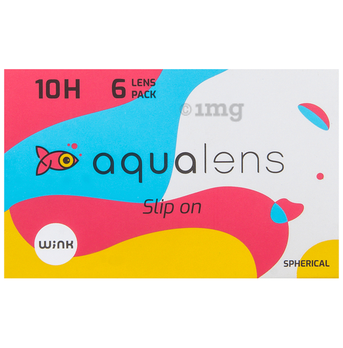 Aqualens 10H Monthly Disposable Contact Lens with UV Protection Optical Power -2 Transparent Spherical