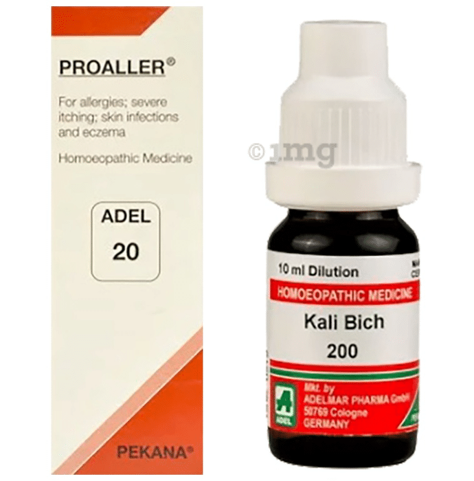 ADEL Anti Allergic Combo Pack of ADEL 20 Proaller Drop 20ml & Kalium Bichromicum Dilution 200 CH 10ml