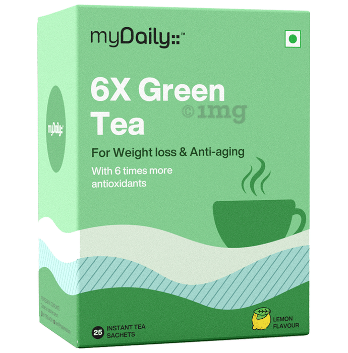 myDaily 6X Green Tea for Weight Loss and Anti-Aging (2.75gm Each) Lemon