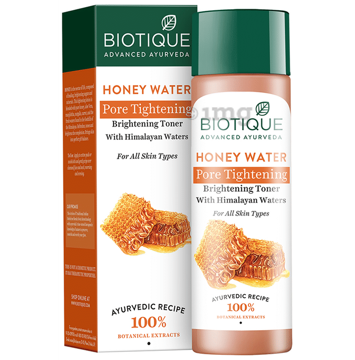 Biotique Honey Water Pore Tightening Brightening Toner with Himalayan Water