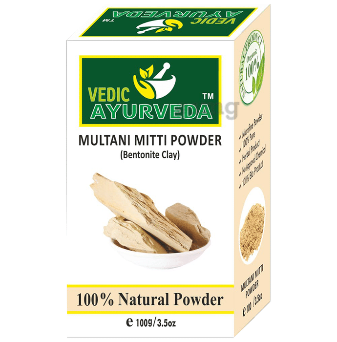 Vedic Ayurveda Combo Pack of Multani Mitti Powder & Neem Powder (100gm Each)