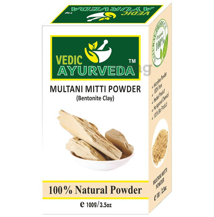 Vedic Ayurveda Combo Pack of Multani Mitti Powder & Neem Powder (100gm Each)