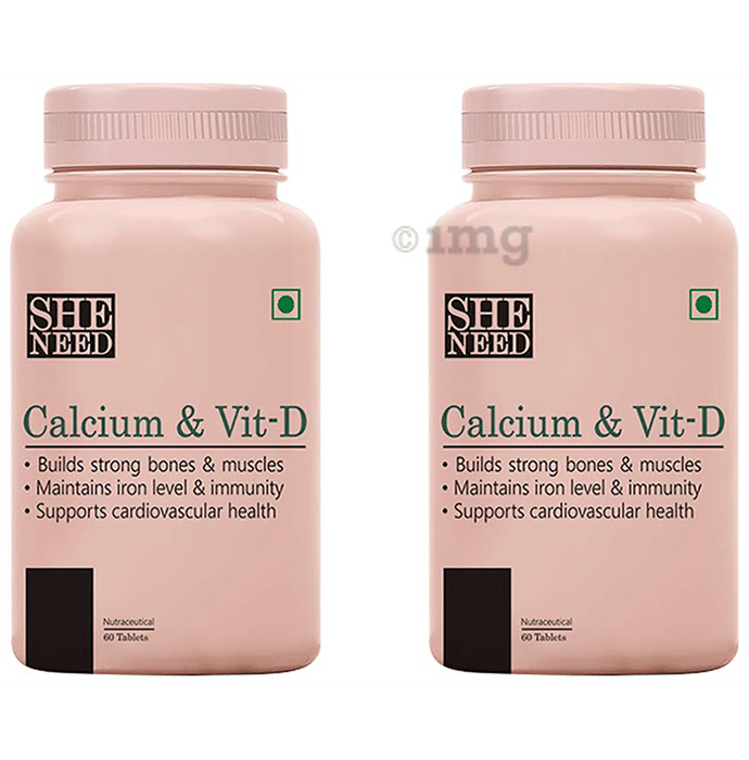 SheNeed Calcium & Vit-D Tablet (60 Each)