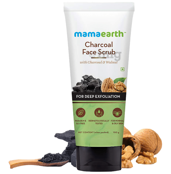 Mamaearth Charcoal Face Scrub | Paraben & SLS-Free | For All Skin Types