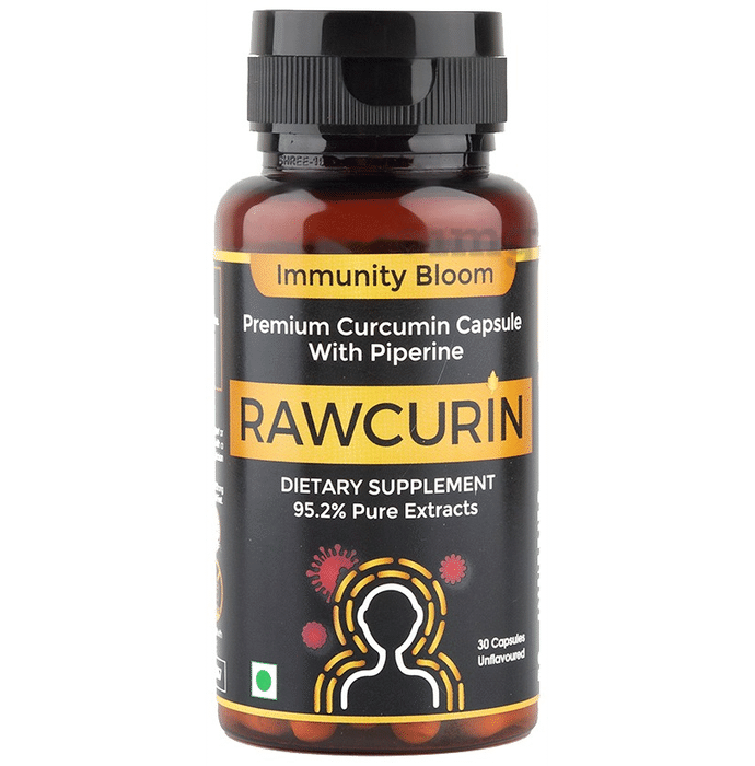 Immunity Bloom Rawcurin Premium Curcumin Capsule with Piperine Unflavored