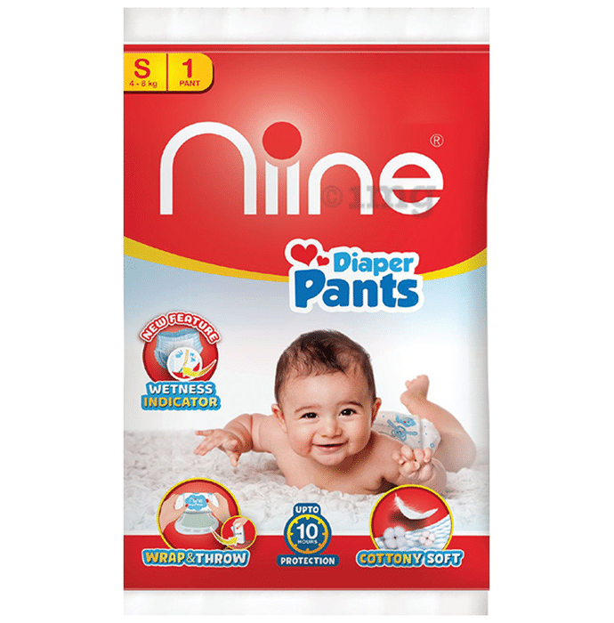 Niine Cottony Soft Diaper Pants with Wetness Indicator (1 Each) Small